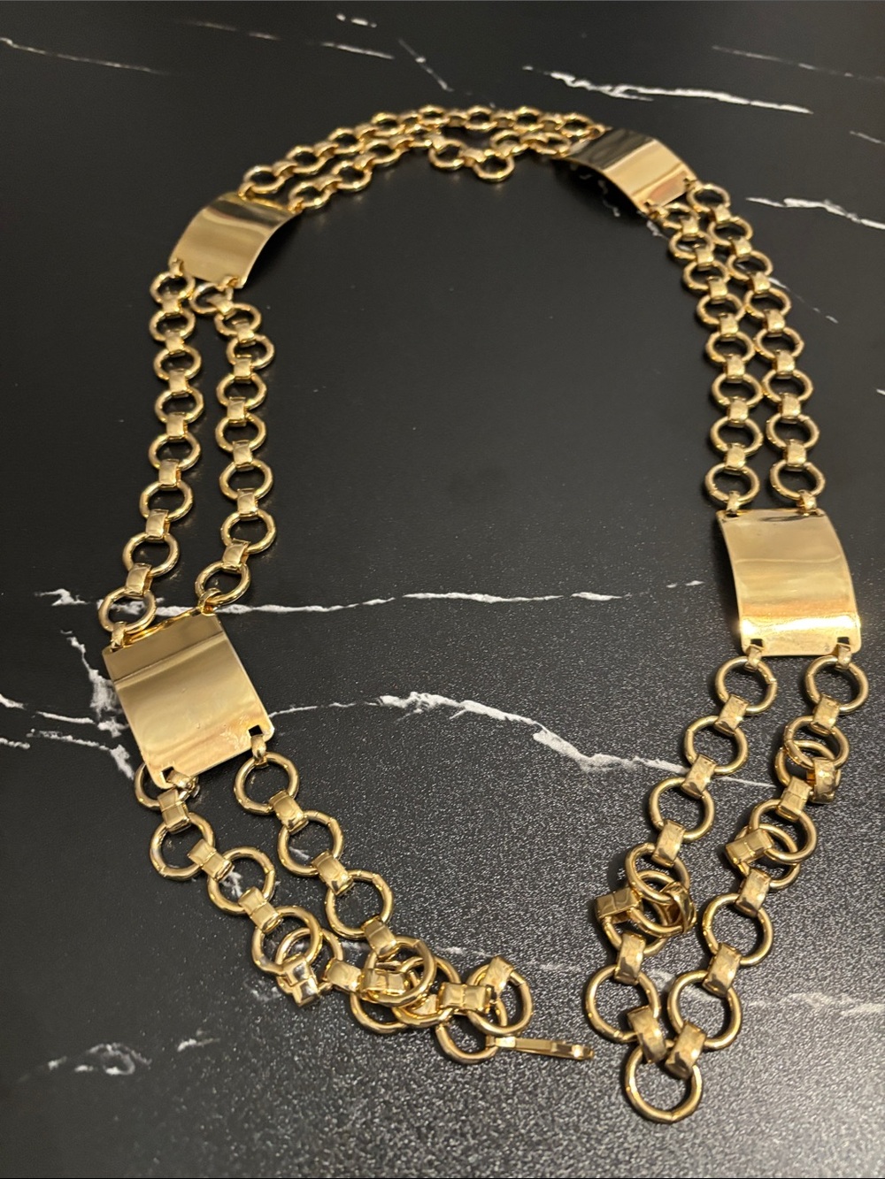 Gold-Tone Multi-Strand Chain belt- Unbranded